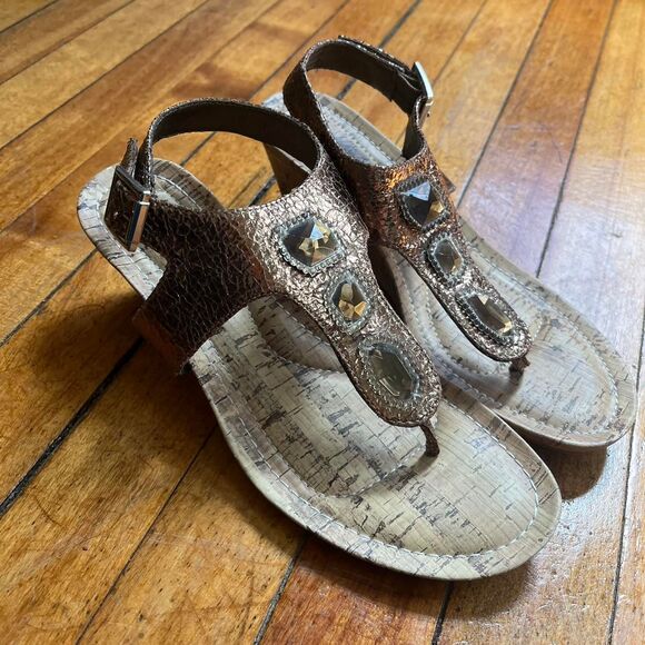 DexFlex Sandals Thongs Y2K Women's 8 Brown - Picture 2 of 8